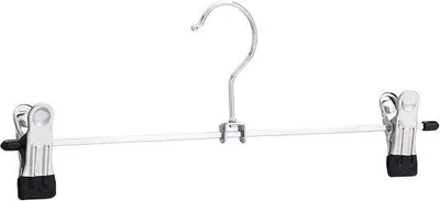 Produktbild von Famanu Kleiderbügel Set mit Clips - Chrom, 20 Stück