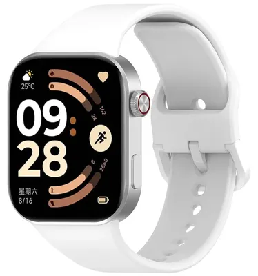 Produktbild von Armband für Xiaomi Redmi Watch 6 / 5 / 4 /Smart Band 10 Pro / 9 Pro / 8 Pro, Bizon Strap Watch Silicone, Weiß