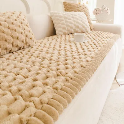 Produktbild von Sofabezug rutschfest Couchüberzug 1/2/3/4 Sitzer L-Form B-braun