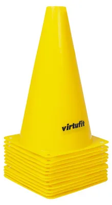 Produktbild von VirtuFit Markierungskegel Set 23 cm 12 Stück Gelb für Training