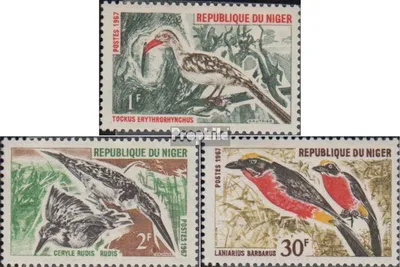 Produktbild von Briefmarken Niger 1967 Mi 149-151 (kompl.Ausg.) postfrisch Vögel