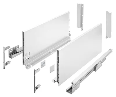 Produktbild von Modernes Schubladensystem Weiß 40kg - Schubkastensystem Push to Open 400mm 200mm
