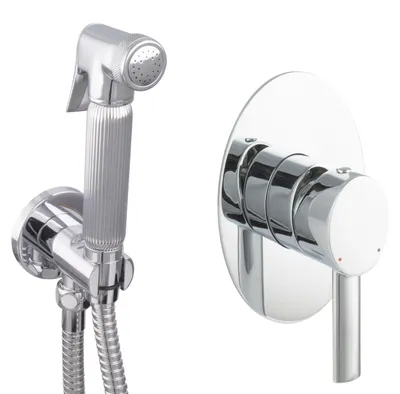 Produktbild von PaulGurkes Bidet Set Unterputz Armatur Spraybrause Intimdusche oval Messing