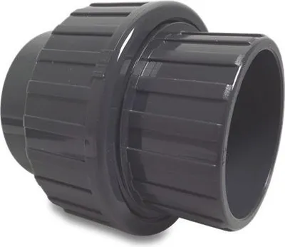 Produktbild von Mega Verschraubung PVC-U 25 mm Klebemuffe 16 bar, grau