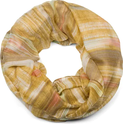 Produktbild von styleBREAKER Damen Loop Schal mit buntem Streifen und Linien Muster, Schlauchschal, Tuch 01016204