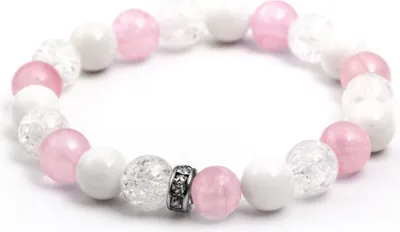 Image de Bracelet en perles de jade et cristal MINK104/17