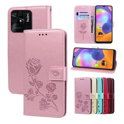 Produktbild von König Design Hülle kompatibel mit Xiaomi Redmi 10C Kunstleder Handyhülle - Handy Case Roségold