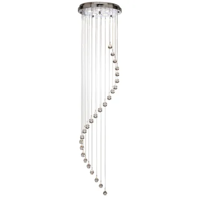 Produktbild von Zeitgenössische Aufhängung Corrider Stahl Chrom Glas 1 Licht Gu10