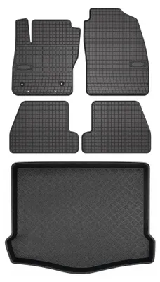 Obrázek produktu pro Gumové autokoberce SolidPRO + vana kufru pro: Ford Focus MK3 2015-2018 hatchback 5 ks