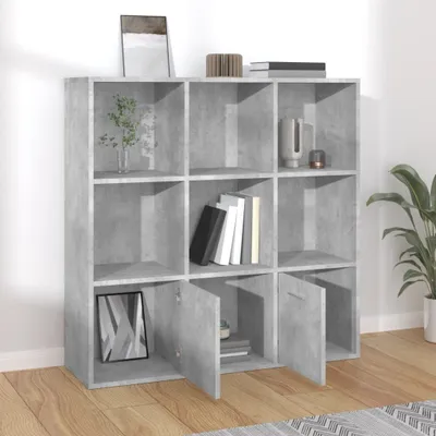 Produktbild von "im Sonderangebot"Bücherregal - CLORIS - Standregal - Robust und langlebig - Betongrau 98x30x98 cm Holzwerkstoff - DEMöbel9568052