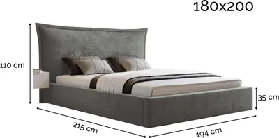 Produktbild von Polsterbett Sofia 180x200 cm mit Bettkasten – Samt Velvet Piano 01 Cremeweiß, s Doppelbett mit weichem Kopfteil & Kissenpolsterung, VISCO Matratze