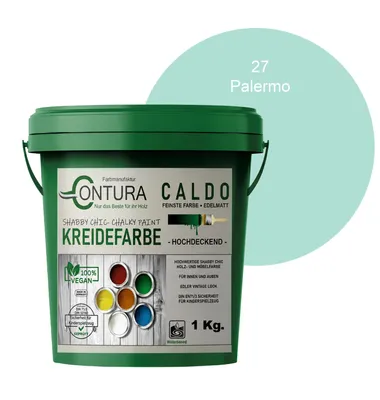 Produktbild von Contura BeGreen 1Kg. Kreidefarbe Shabby Chic Möbellack - 27 Palermo