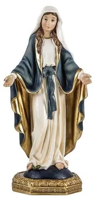 Madonnenfigur aus Harz, handbemalt, 23 cm