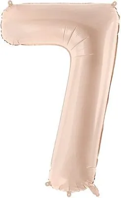 Obrázek produktu pro Fóliový balónek s číslem "7", 72 cm, tmavě béžový