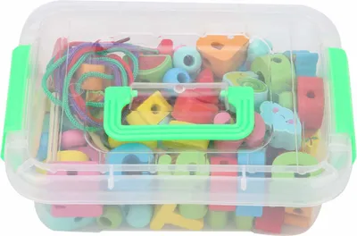 Produktbild von Baby Schnürung Perlen Spielzeug Hölzer Säuglingsschnur Fadenspielzeug DIY Bildungsgeburtstag Geschenk