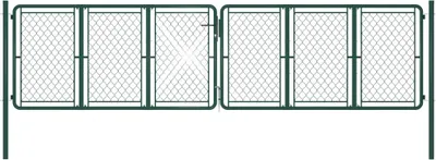 Produktbild von Möbel Gartentor Stahl 400 x 125 cm Grün - Gartentore 144416