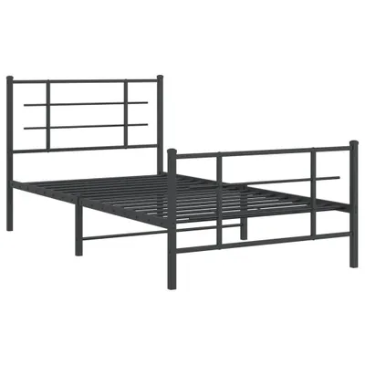 Immagine prodotto di Giroletto con Testiera e Pediera Metallo Nero 100x200 cm