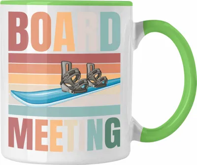 Produktbild von Trendation - Snowboard Tasse Geschenkidee für Snowboard-Fahrer zum Geburtstag Weihnachten (Grün)