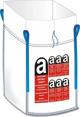 Produktbild von BIG BAG für Asbest mit Schürze Tragkraft 1000 kg, 90 x 90 x 110 cm