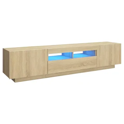 Produktbild von TV-Schrank mit LED-Leuchten Sonoma-Eiche 180x35x40 cm