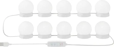 Obrázok produktu pre vidaXL Zrkadlové svietidlá, biele, 4,5 x 4,5 x 4,7 cm, plast