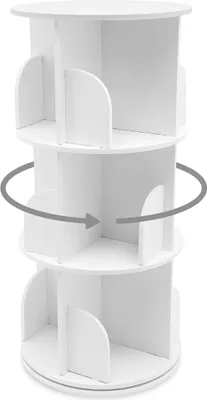 Immagine prodotto di Libreria girevole BR91 Scaffale rotondo bianco