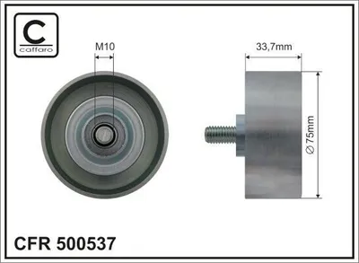 Produktbild von CAFFARO 500537 Umlenkrolle Keilrippenriemen 75mm für NISSAN 350 Z (Z33) für INFINITI QX70 SUV