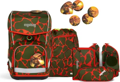 Produktbild von Ergobag Schulranzen-Set Cubo Light FeuerspeiBär 6-teilig, 19 l, ergonomisch