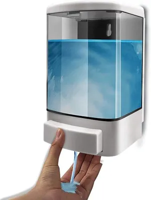 Immagine prodotto di Erogatore per sapone liquido - Montaggio a parete - Per bagno e cucina - 1000 ml - Plastica