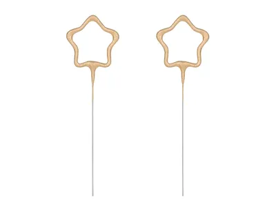 Zdjęcie produktu dla Złote Gwiazdki Zimnych Ogniów – 16,5 cm magii dla Twojego przyjęcia! Zestaw 2 sztuk, które rozświetlą każdą okazję. Idealne do świątecznych chwil radości!