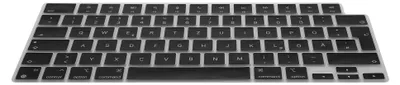 Produktbild von kwmobile Silikon Tastaturschutz für Apple Macbook Air 13.6 M3 2024 A3113 - QWERTZ Keyboard Cover Abdeckung - Schwarz