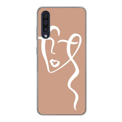 Produktbild von MuchoWow® Handyhülle Schutzhülle Hülle für Samsung Galaxy A30s Frau - Gesicht - Abstrakt Silikon Softcase Handy Hülle - Karteninhaber