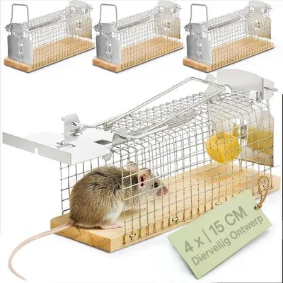 Produktbild von Famanu Lebendfalle für Mäuse - 4 Stück - Tierfreundlich & wiederverwendbar