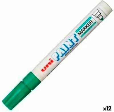 Produktbild von Uni-Ball Paint PX-20, Grün, Mehrfarbig, 1 Farben, Fein / Mittel, Pinselspitze, Rund