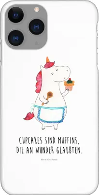 Produktbild von Mr. & Mrs. Panda Iphone 11 Pro Handyhülle Einhorn Küche - Weiß - Geschenk, Kuchen, Einhörner, Handy Case, Unicorn, Torte, Premium Kunststoff, Muffin, Backen