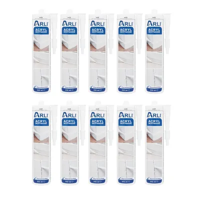 Produktbild von ARLI 10x ARLI Acryl 310ml weiß überstreichbare Dichtstoff Universal Bauacryl Maleracryl Fugendichter Dichtmasse