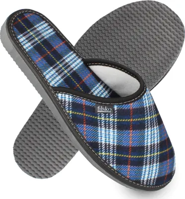 Produktbild von filsko® Oban - Herren Filzpantoffeln Muster flexibel ohne verschluss