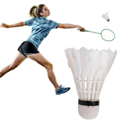 Produktbild von 3 Stück Badminton-Federbälle aus Gänsefedern – Trainingsausrüstung für das Badmintonspiel
