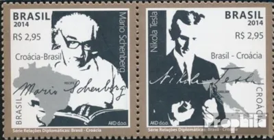 Produktbild von Briefmarken Brasilien 2014 Mi 4182-4183 Paar (kompl.Ausg.) postfrisch Diplom. Beziehungen Kroatien