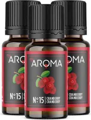 Produktbild von myAROMA Aroma-Tropfen – Cranberry 3x10ml, kalorienfreie & vegane Geschmacksverstärker ohne Zucker und künstliche Farbstoffe für Kulinarik und Getränke, Nr. 15