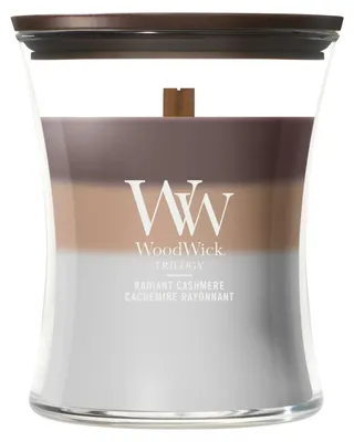 Zdjęcie produktu dla WoodWick Radiant Cashmere, Cylidner, Brązowy, Drewno kaszmirowe, 1 szt.
