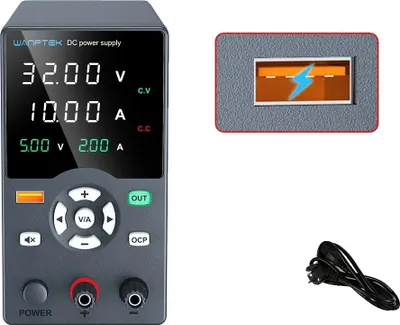 Zdjęcie produktu dla Zasilacz DC, regulowane napięcie wyjściowe, funkcja szybkiego ładowania, GC3010H