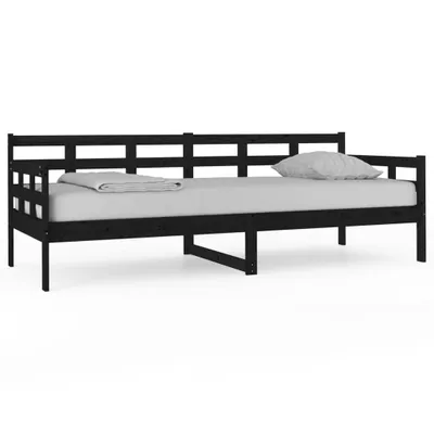 Produktbild von Tagesbett Schwarz Massivholz Kiefer 80x200 cm