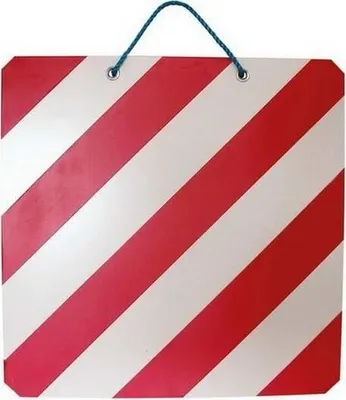 Produktbild von CARPOINT Überlastplatte aus Metall - 42,3 x 42,3 cm - Rot und Weiß