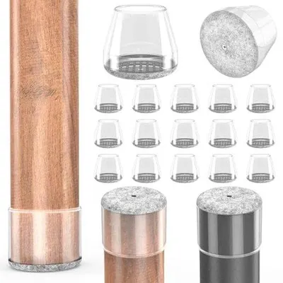 Produktbild von Stuhlbeinstopper mit Filz - 24 Stück, Schutz für Stühle mit 3-4 cm Durchmesser