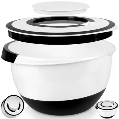 Produktbild von Vilde Küchenrührschüssel Schüssel Mixschüssel Teigschüssel Rührschüssel Rührschale mit Deckel 5 L