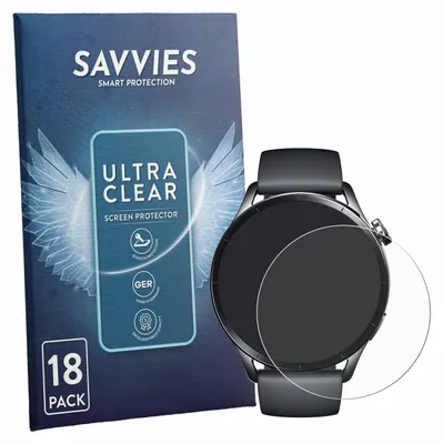 Produktbild von 18x Für Xiaomi Watch S5 Schutzfolie Savvies Displayschutz Display Schutz Folie Klar Transparent