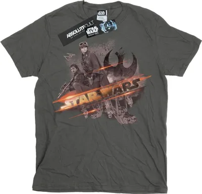 Produktbild von Star Wars - "Rogue One Rebel Team" T-Shirt für Herren BI45595 (L) (Holzkohle)