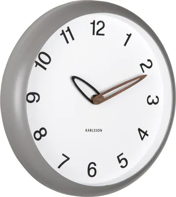 Produktbild von Karlsson - Wanduhr Bella - Dunkelgrau - 4.2x30x30cm
