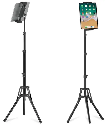 Immagine prodotto di Supporto per tablet da pavimento: supporto per tablet con altezza regolabile e rotazione a 360°